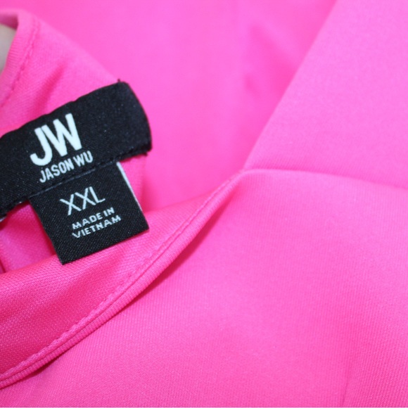 Formal cocktail dress with 3 floral appliqués in front. - Picture 7 of 13